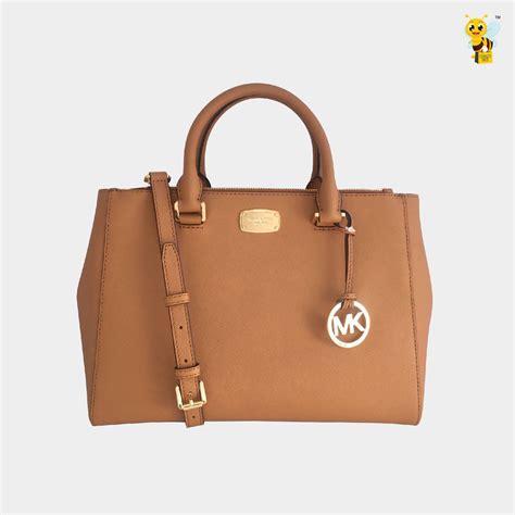 Michael Kors Kellen Saffiano Leather Medium Satchel Acorn 